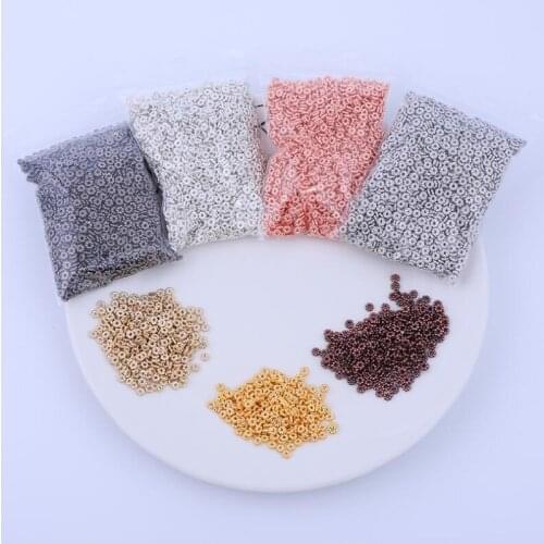 500pcs 4mm Flower Spacer Beads Caps ABS Loose Bead for Jewelry Making Needlework Small Size CCB Bead