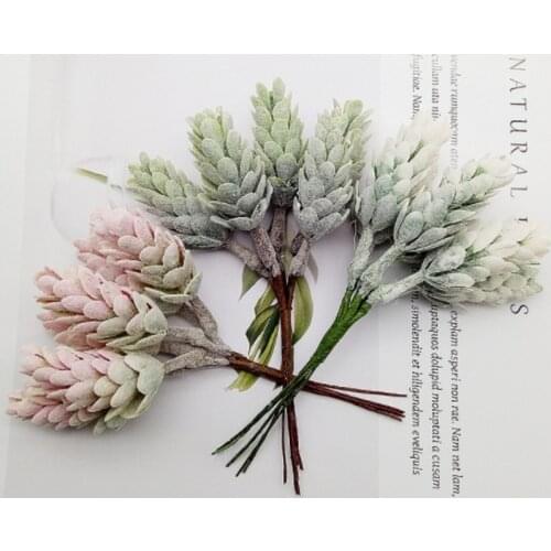 6pcs color pine cone artificial flower pineapple artificial plant wedding home decoration DIY scrapbook gift box craft flower