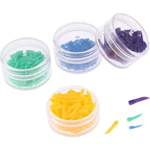 75/100pcs Disposable Dental Wedges Medical Plastic Arc Concave Design Diastema Wedges With End Circular Hole Dentist Care Tool