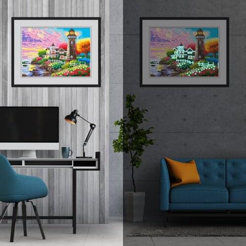 5D Diamond Painting Lighthouse decoration painting DIY Diamond Cross Stitch картина по номерам Painting