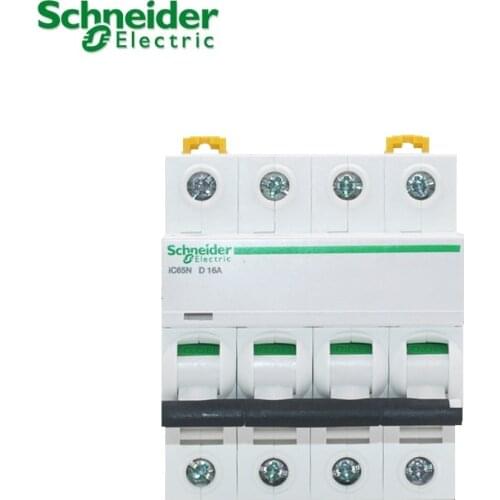 Schneider electric Mini Circuit Breaker Acti 9 iC65N 4p D type 1A 2A 3A 4A 6A 10A 16A 20A 25A 32A 40A 50A 63A AC A9F19