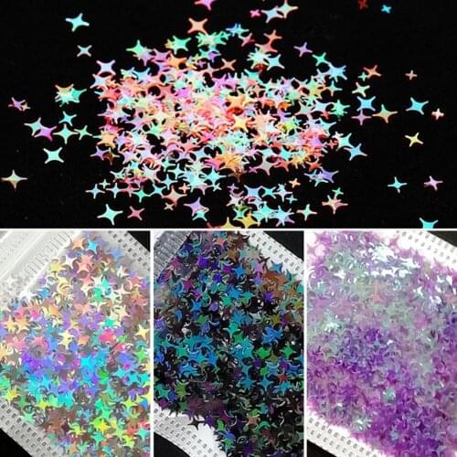 Holographic Nail Art Glitter Shiny Sweet Love Heart Flakes Sequins 3D Nails Paillette Manicure Valentines Day Decorations