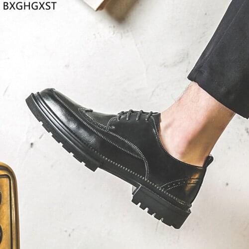 Brogue Men Dress Shoes Leather Oxford Designer Shoes Men High Quality Casual Business Shoes Men Office 2021 Chaussure De Homme