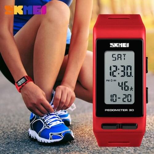SKMEI Brand LED Women Watches Pedometer Calories Digital Watch Ladies Outdoor running Electronic Watch Women Sports Watches
