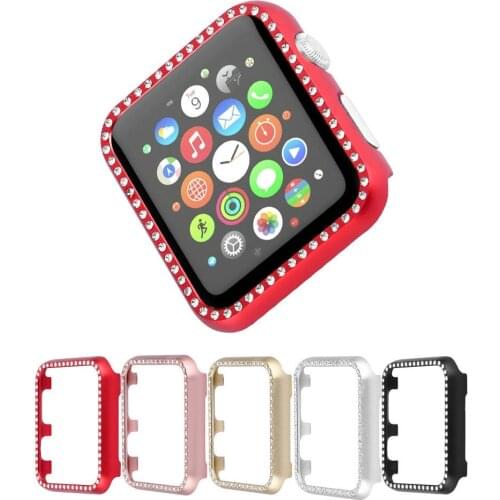 New watch case for apple watch series 6 5 4 3 SE luxury Screen diamond protective cover for apple watch case 40mm/44mm/42mm/38mm
