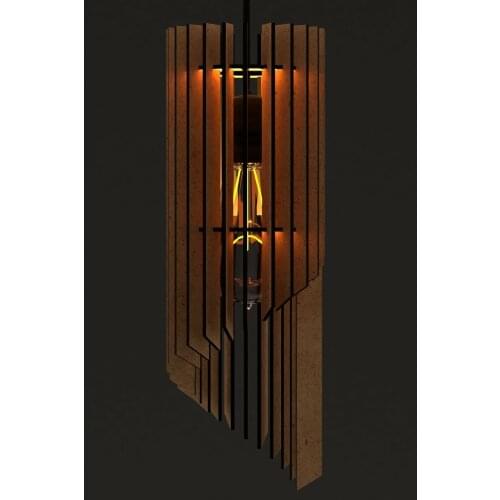 Wood Wooden Chandelier Dyeable Raw Surface