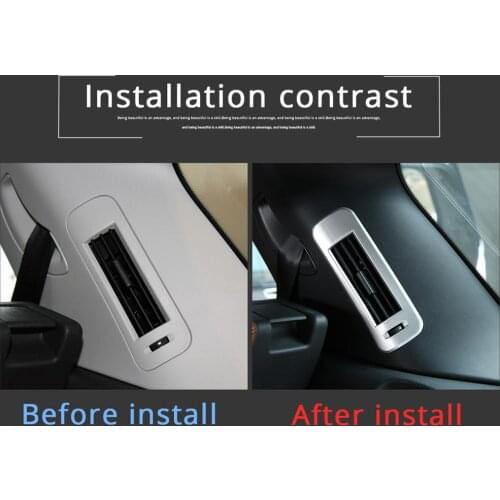 For Land Rover Discovery Sport 2015- 2019 ABS Chrome C Pillar AC Vent Frame Cover Trim Car Interior Accessories