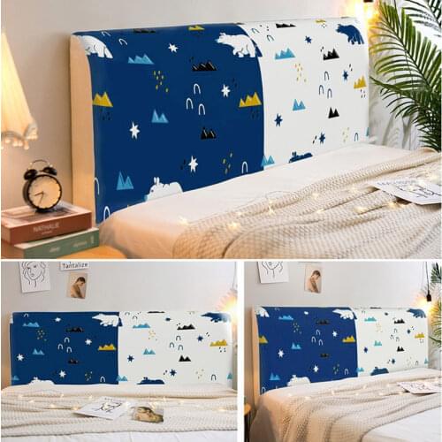 Elastic Cartoon Bed Head Cover All-inclusive Headboard Covers Bed Dust Covers Bed Head Back Protection Home Decor Bedside Cover