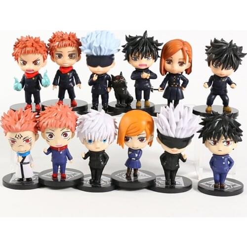Jujutsu Kaisen PVC Figures Toys 6pcs/set Itadori Yuji Fushiguro Megumi Kugisaki Nobara Gojo Satoru Ryomen Sukuna Q Version Dolls