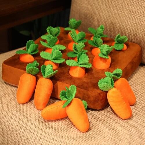Carrot doll pull out radish vegetable field plush toy parent child interaction early education educational aids for infants