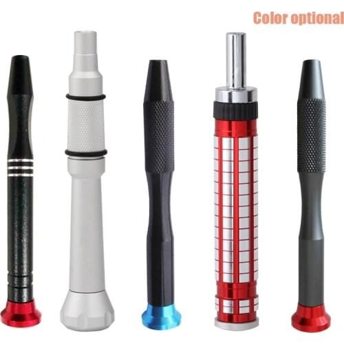Mini Screwdriver 4mm Aluminum Alloy Non-slip Handle Magnetic bit holder Ratchet rotating cap Screw Driver Screw-driving Tools