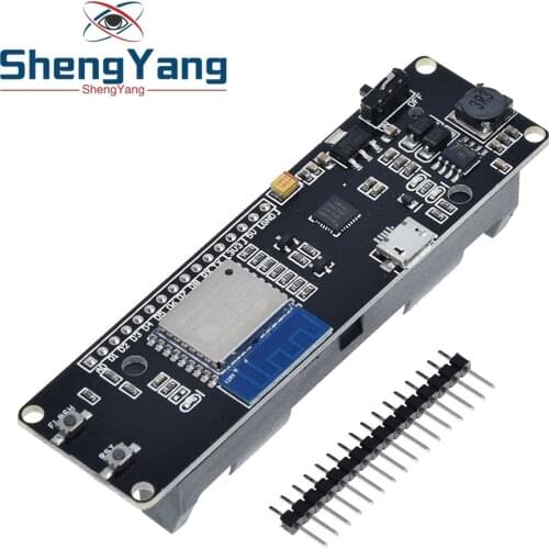 TZT 1PCS WeMos D1 ESP-Wroom-02 ESP8266 Nodemcu WiFi Module With 18650 Battery Charging