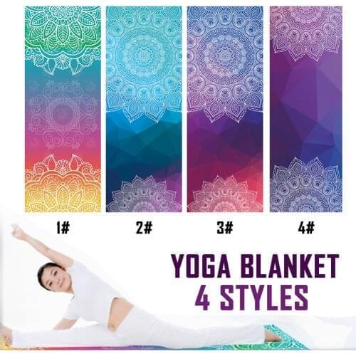 183*63cm Non-slip Sweat-absorbent Printing Yoga Mat Towel Outdoor Gym Pilates Workout Meditation Printing Yoga Mat Towel