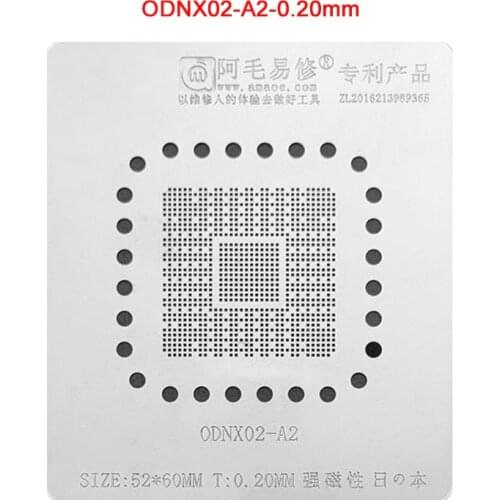 ODNX02-A2 BGA Stencil For Game Player Switch CPU Reballing IC Pin Solder Tin Plant Net Amaoe Square Hole