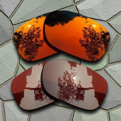 Red Orange&Bronze Brown Sunglasses Polarized Replacement Lenses for Oakley Twoface