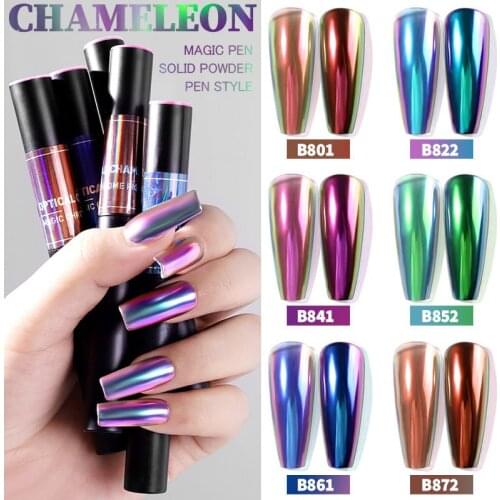 1PCS Nails Powder Nail Art Nail Glitter Manicure Powder Solid Mirror Magic Nail Powder Discolor Nails Glitter Supplies T1748