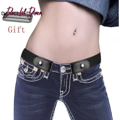 Easy Belt Without Buckle free mens Belts For Women waist ceinture femme Elastic stretch riem Jeans hidden Invisible secret kids