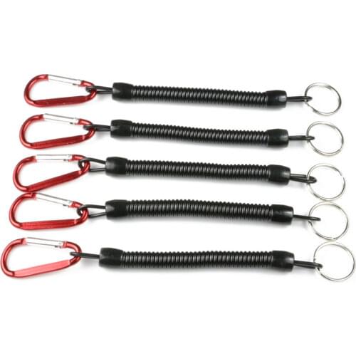 Spearfishing Part Scuba Diving Anti-lost Spiral Spring Coil Lanyard Rope Gold Blue Green Silver Red Safety Emergency Tool