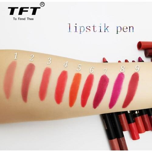 Moisturizing Matte Velvet Lipstick Matte Lip Liner Lip Gloss Pencil Waterproof & Long-lasting Lip Pen Gloss Liner Lip Beauty