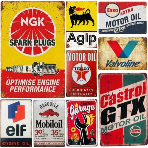 Vintage Metal Tin Signs Garage Rules Gas Oil Bar Rustic Pin Up Poster Plaque Pub Wall Decor Art Poster