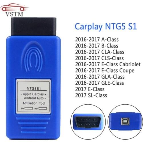 High quality NTG5S1 NTG5ES2 NTG5 S1 CarPlay For Apple CarPlay And Androidauto Auto Activation Tool For Mercedes NTG5.1 via OBD2