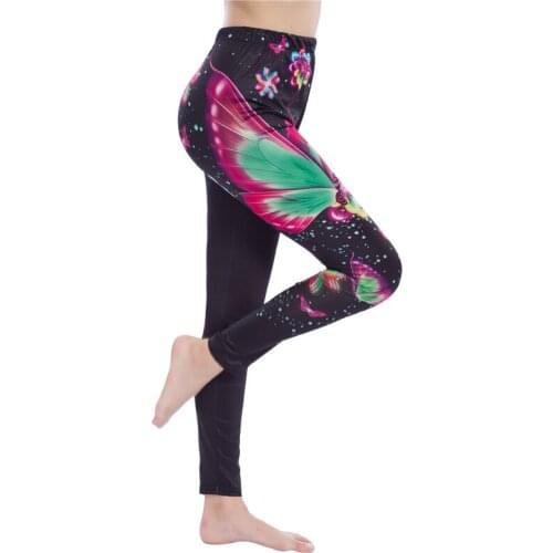 Butterfly Print Ladies Leggings Fashion Fitness Yoga Leggings Leggings Jogging Elastic Slim Pants Leggings Mujer