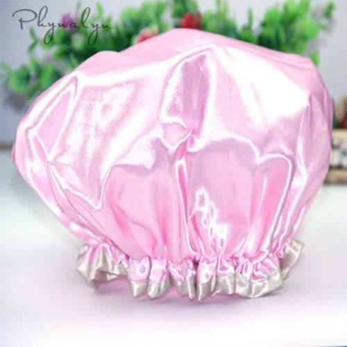 Phynalyn Women Shower Satin Sleeping Hat Head Cover Hair Care Night Sleep Cap 1pc 4 Colors Unisex Satin Bonnet