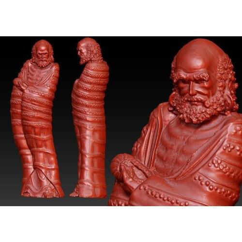 3D model for cnc 3D carved figure sculpture machine in STL file format Bamboo dharma