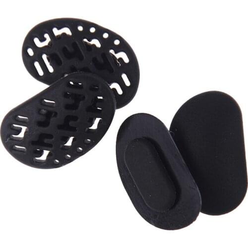 4pcs/lot Anti-Slip Black Silicone Sunglasses Soft Nose Pads 2 Styles Hollow Out Breathable Comfortable Glasses Nose Pads