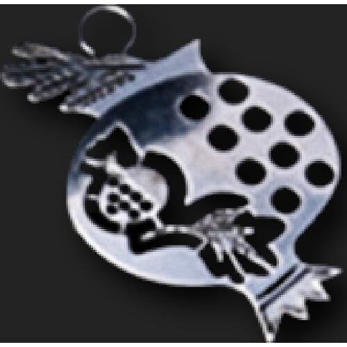 WKOUD 4pcs Silver Color Planar Pomegranate Alloy Pendants For Necklace Key Chain DIY retro style Jewelry charms Handmade A898