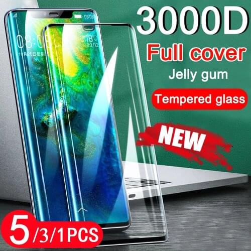 5/3/1Pcs full cover for huawei mate 20 lite 20x 30 30E 40 pro plus RS tempered glass protective film phone screen protector