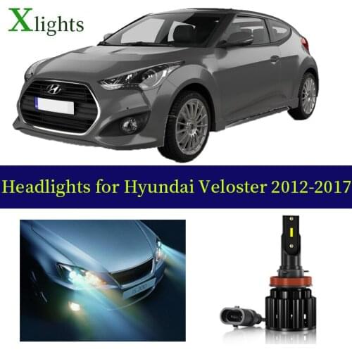 Xlights Bulb For Hyundai Velost 2012 2013 2014 2015 2016 2017 LED Headlight Low High Beam Headlamp Auto Light Lamp Accessories