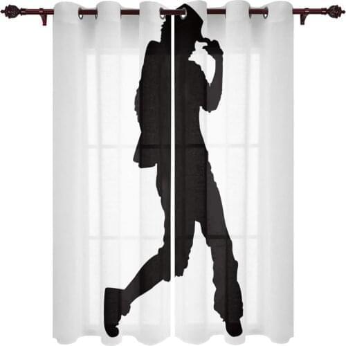 Man Rock Mike Jackson Large Curtains For Living Room Window Curtain Bedroom Kitchen Balcony Gazebo Curtain Room Divider