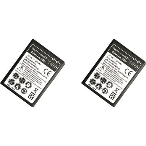 Ciszean 2pcs/lot 1500mAh EB494358VU Replacement Battery For Samsung Galaxy Ace S5830 S5660 S5670 S7510 i619 S5830i i569 S5838