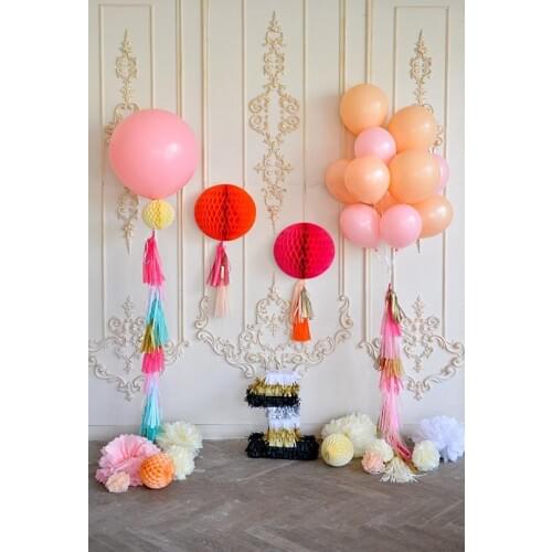 Child 1st Birthday Photography Backdrops Colored Balloons Modern Home Vinyl Cloth Computer Printed Backgrounds for Photo Studio