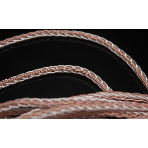 Diy earphone cable Copper and silver mixed earphone cable 8 shares 152 core