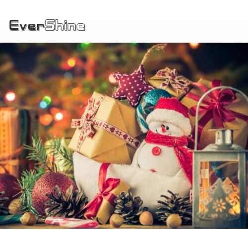 Evershine Diamond Mosaic Christmas Gift Diamond Embroidery Cross Stitch Kit Diamond Painting Landscape Home Decor Full Round