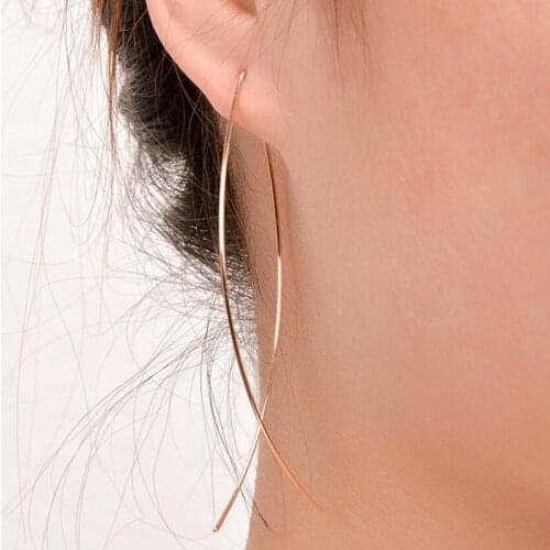 Jisensp New Fashion Fish Shaped Long Earrings Women Simple Handmade Korean Earrings Female Animal Earings Jewelry Gift Brincos