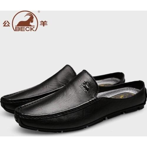 Beck 2020 genuine leather men loafer shoes daily homme convenient casual lower slip up shoes for men