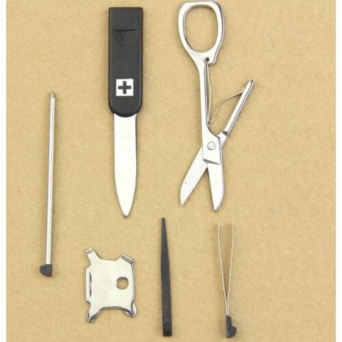 Mini Outdoor Tools Handy Multifunctional Survival Camping Tool Card LED Light Magnifier Drop Ship