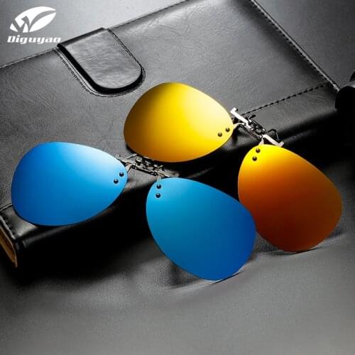 DIGUYAO Men 2020 high quality UV400 Male Polarized Metal flip up clip on glasses Women original Brand box sur lunette de soleil