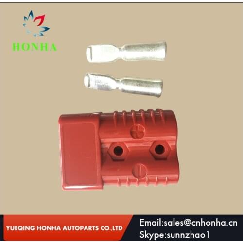 Free shipping red color 8 pcs SMH 175A 600V BATTERY PLUG POWER CONNECTOR WITH 16 pcs1AWG CONTACTS FOR ELECTRIC MOBILITY SCOOTER