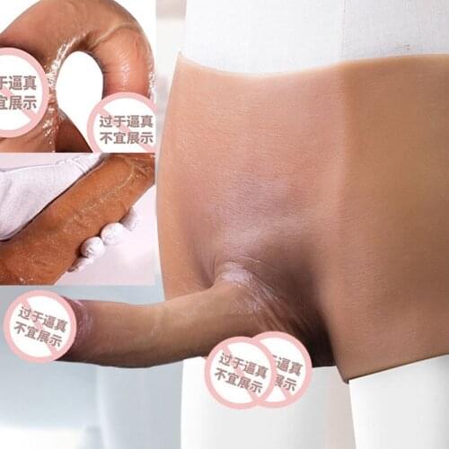 Realistic Dildo Big Dick Penis Pants Lesbian Masturbation Device Solid Dildos Strapon Transgender Pants Sex Toys For Women Men