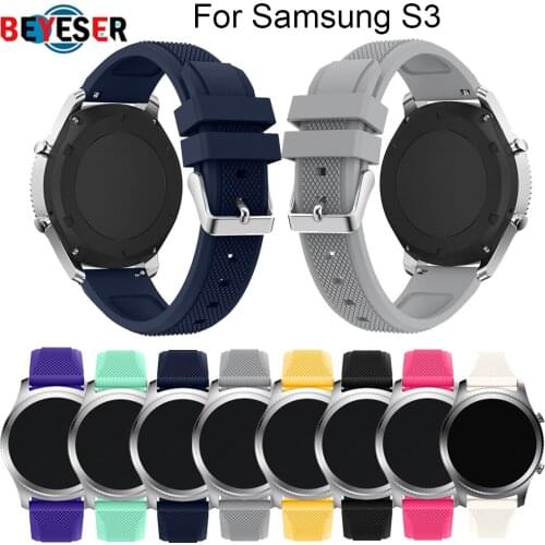 For Samsung Gear S3 Frontier/Classic Galaxy Watch 46mm Band 22mm Soft Silicone Man Watch Replacement Bracelet Strap watchband