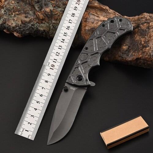 19.5CM-3CR13 Folding Knife 57HRC High Hardness Field Survival Self-defense Knife Pocket Knifes