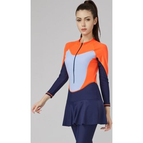 Woman Islamic Burkinis Modern Swimming Clothing Long Sleeve Long Pants Muslim 3XL Swimsuit