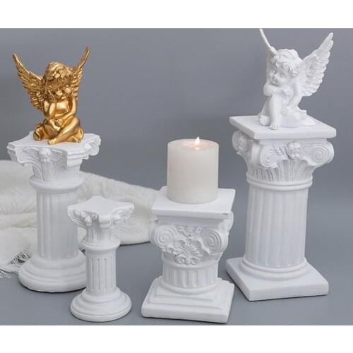 Classical Architecture Resin Roman Column Statue Garden Decoration Shooting Set Scene Miniature Ornaments Handicraft Props