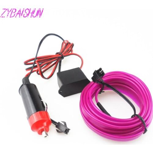 Styling car 3 m 6 colors lining EL cold light neon car decoration for Ford Focus Fusion Escort Kuga Ecosport Fiesta Falcon EDGE