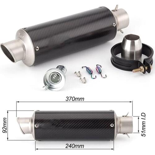 Universal Motorcycle Modified Exhaust Pipe Muffler Carbon Fiber Leovince Exhaust Pipe R25 Z400 GSXR250