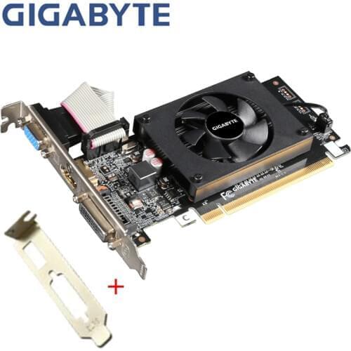 Gigabyte GT 710 1GB Graphics Cards GPU For nVIDIA Geforce GT710 1GB Video Cards Computer Map HDMI PCI-E ITX MATX ATX HTPC VAG